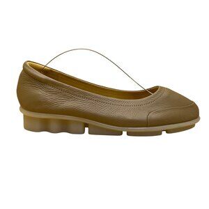 San Ou Women’s Brown Leather Casual Slip-On Shoes Size EU37/US6